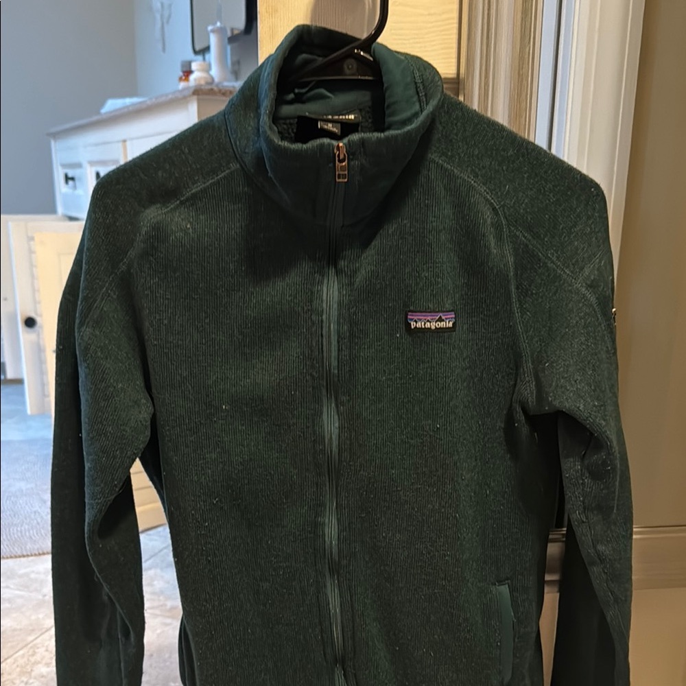 Well-Loved Patagonia Teal Zip-Up Fleece - Teal